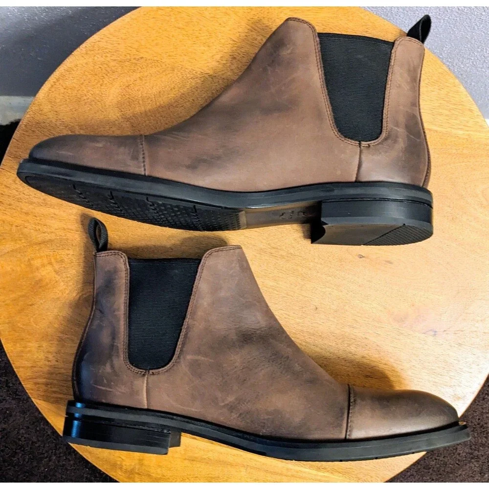 Cole Haan Wagner Grand Chelsea Boots Men's 9 M Brown Leather Waterproof C28639